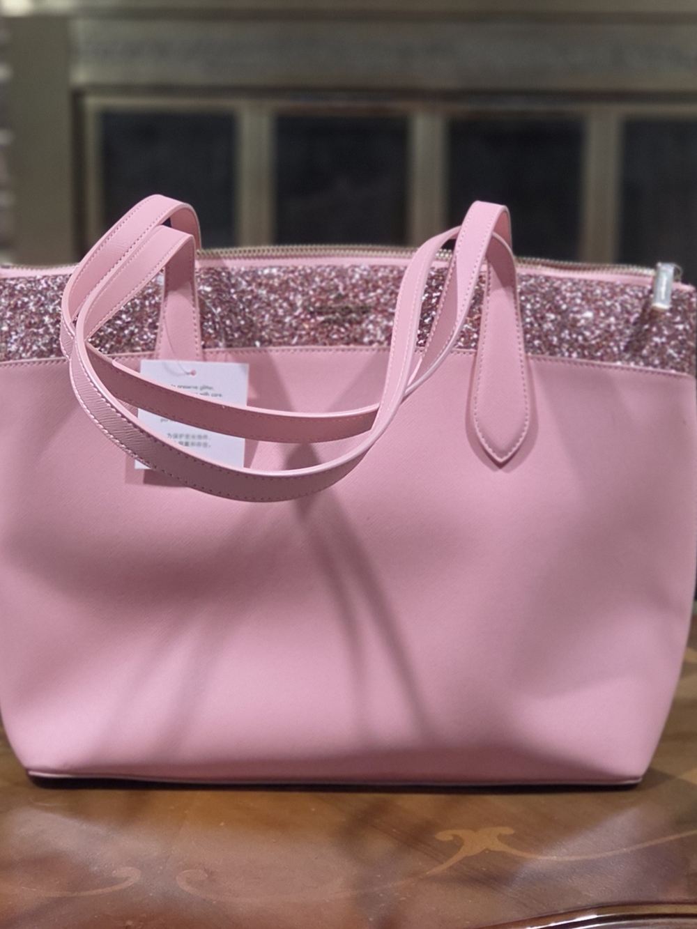 Kate Spade Flash Glitter Tote Bag in Light Pink (K8706)
